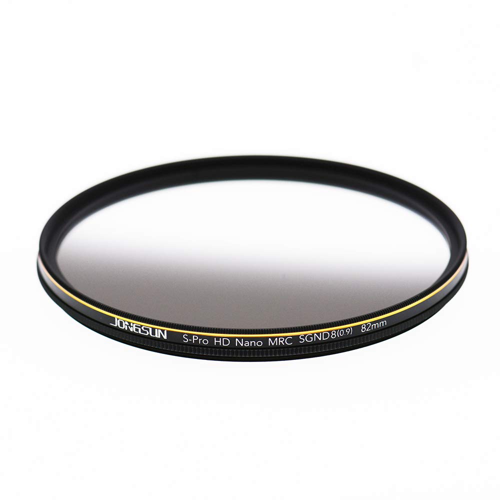Jongsun 82Mm Nd Filter, Color Graduated Gray Neutral Density Filter, 18 Layer Multi Coated, Optical Glass Schott B270, Csgnd8 (0