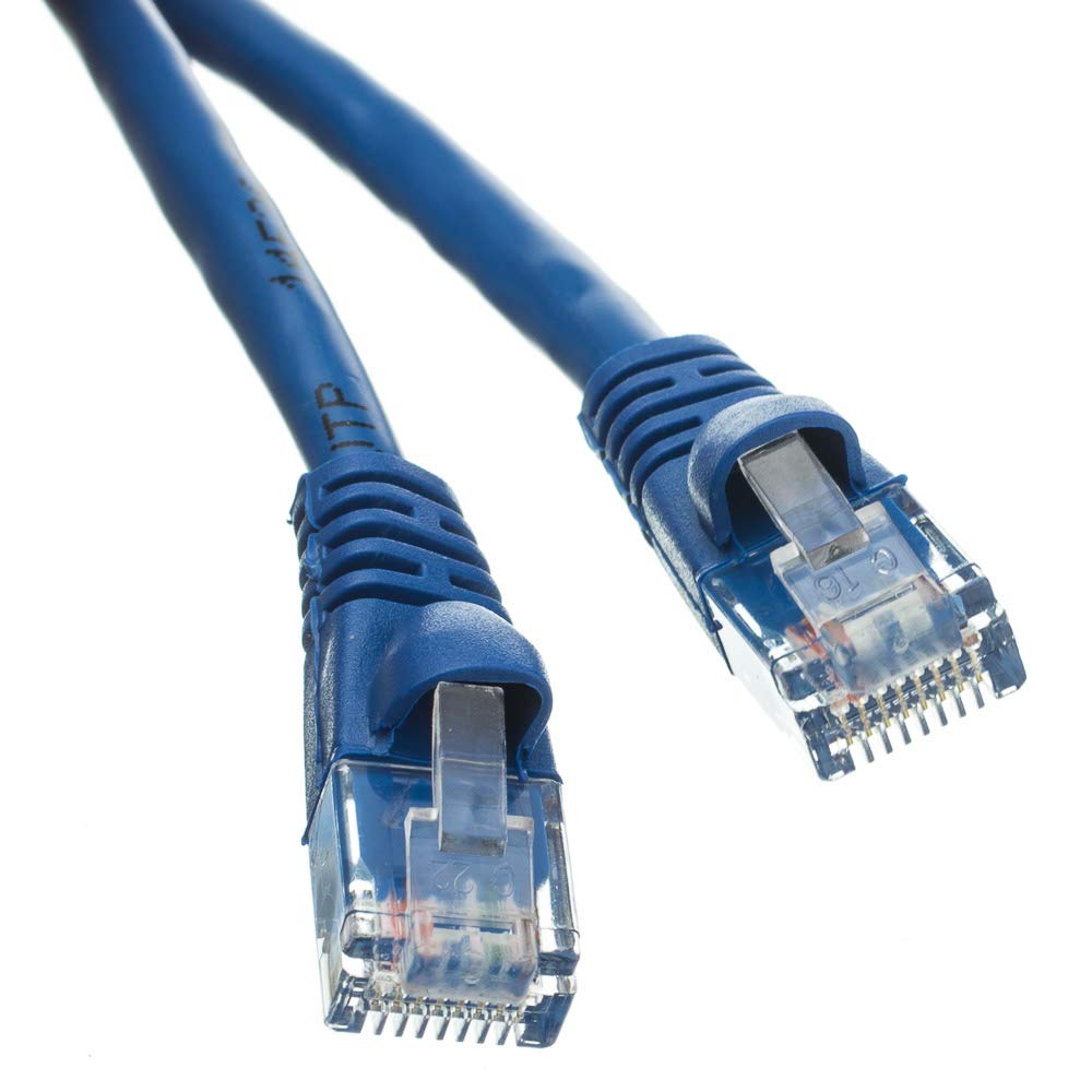 Cablewholesale 7 Foot Blue Cat6A Ethernet Patch Cable, Snagless/Boot With Rj45 Connector, 500 Mhz, 24 Awg, Utp(Unshielded Twiste