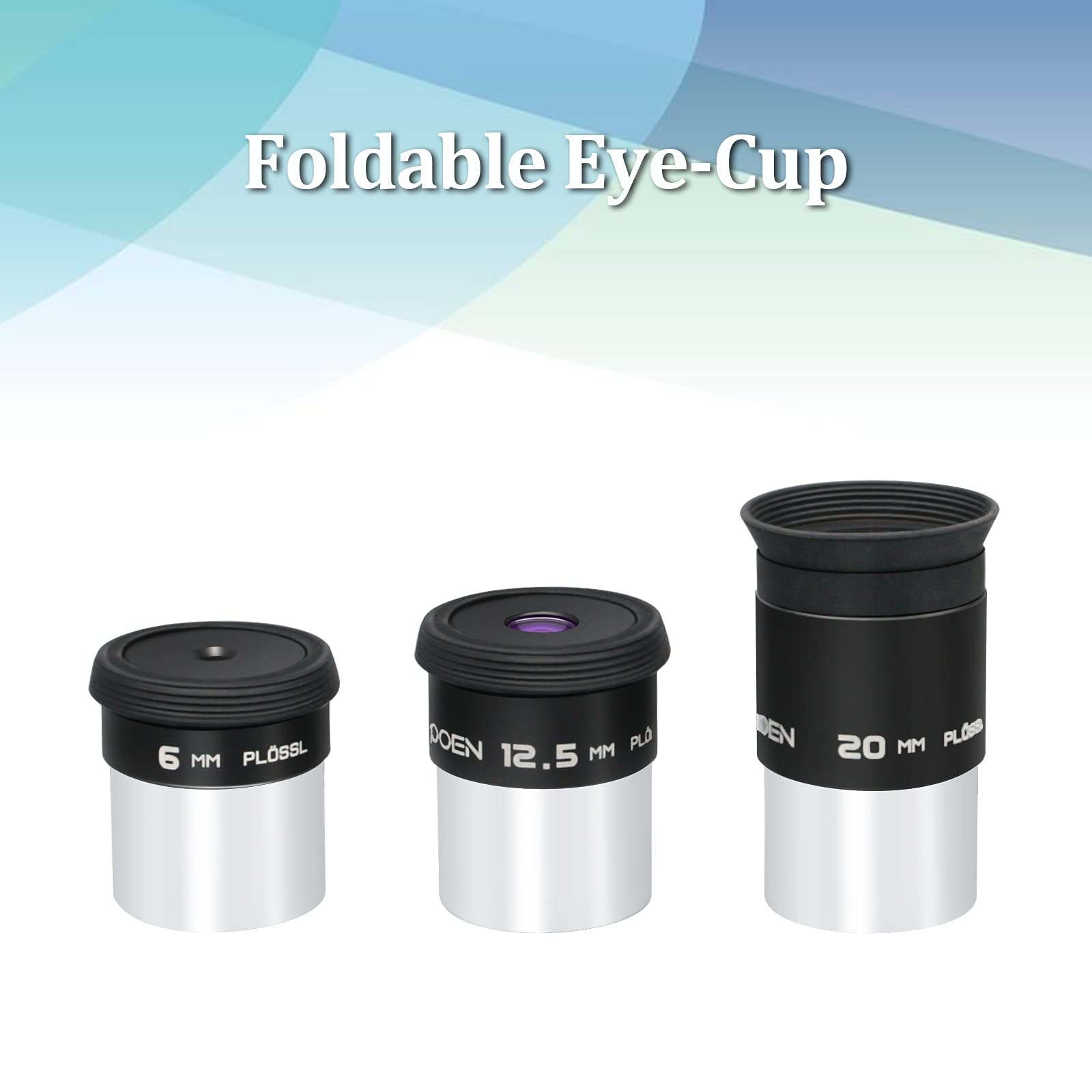 Weooen 1.25Inch Telescope Eyepiece Kit, Three Plossl Eyepieces (6Mm, 12.5Mm, 20Mm), Fully Coated Optical Lens, Metal Constructio