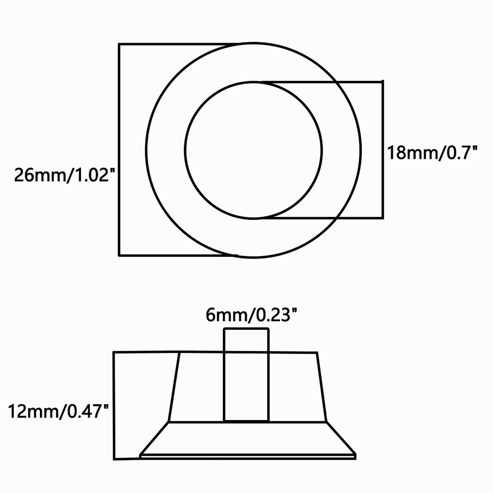 Swhmc Guitar Speed Dial Knobs Control Knobs For Les Paul Lp Guitar Pack Of 4, Black And Red