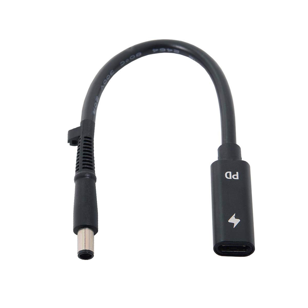 cablecc Type C USBC Female Input to DC 7.4x5.0mm Power PD Charge Cable fit for HP Laptop 1820V