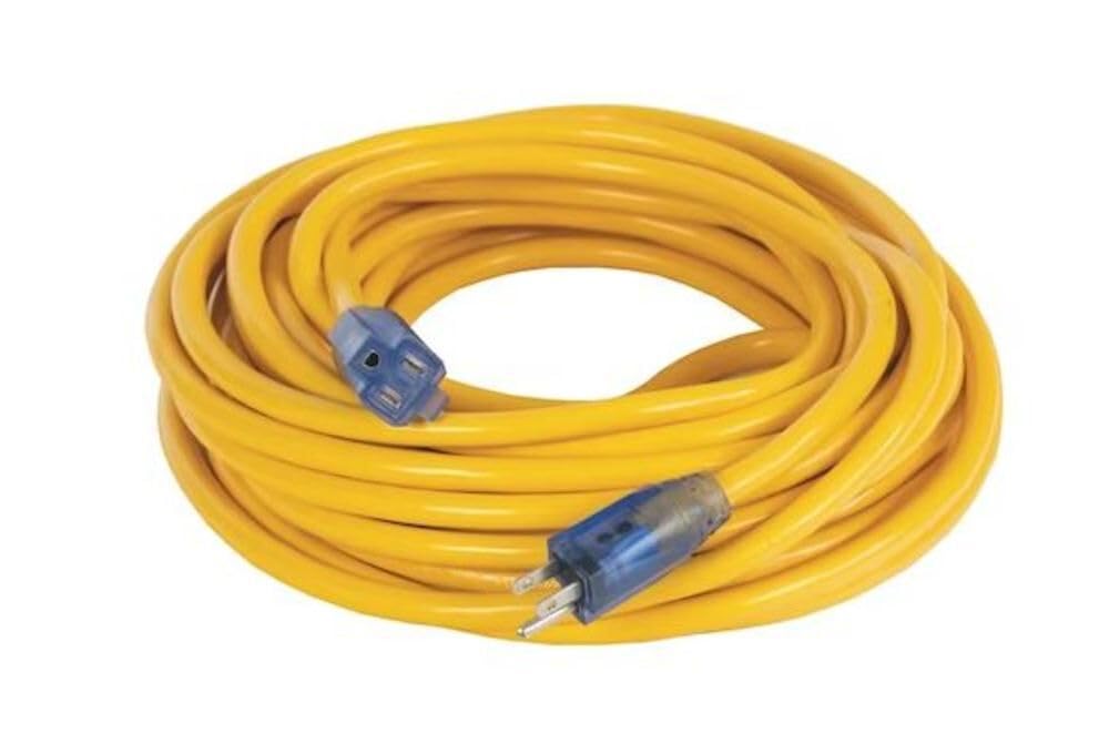 Dewalt 100 Ft 10/3 Sjtw Yellow Lighted Extension Cord