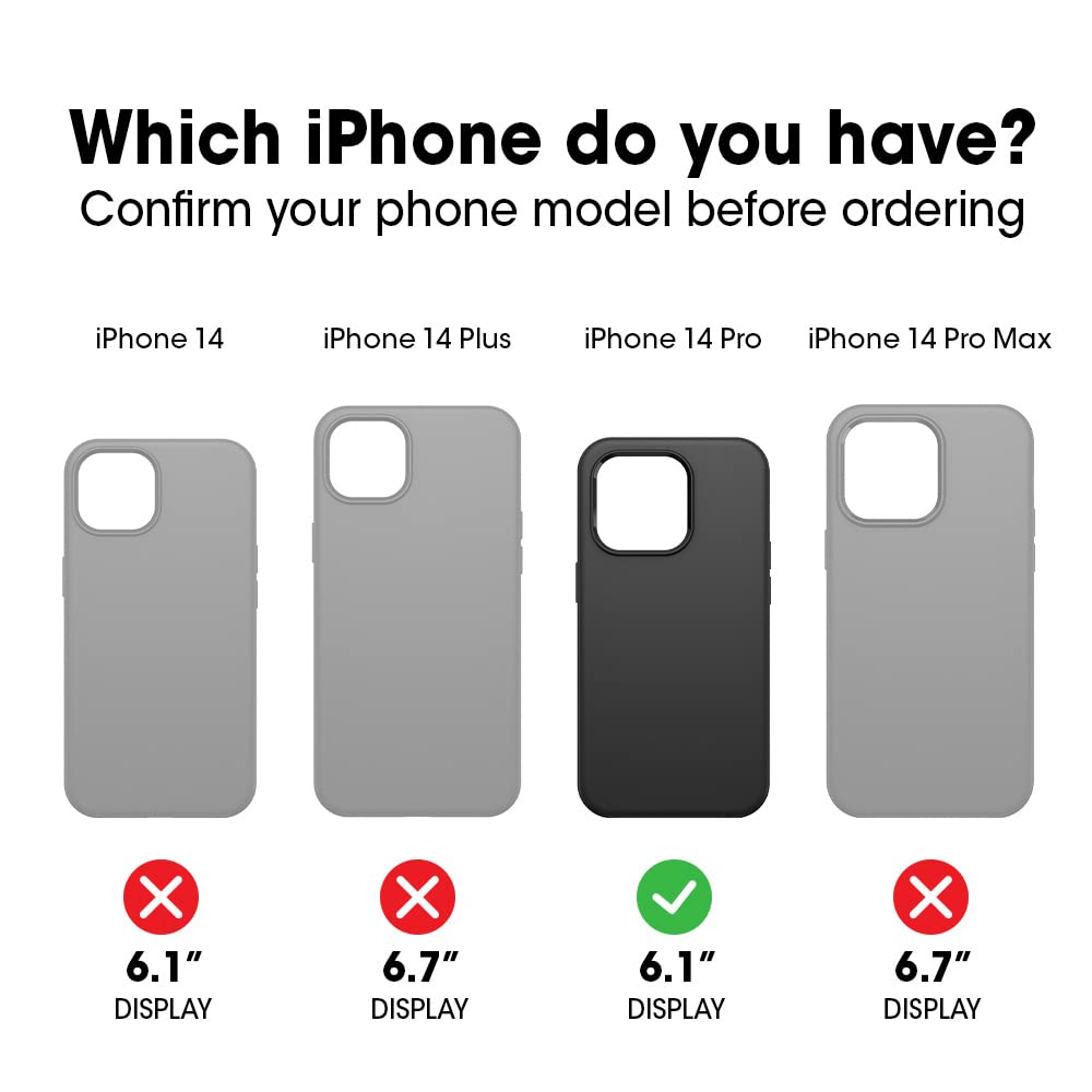 Otterbox Iphone 14 Pro (Only) Symmetry Series Case   Clear, Ultra Sleek, Wireless Charging Compatible, Raised Edges Protect Came