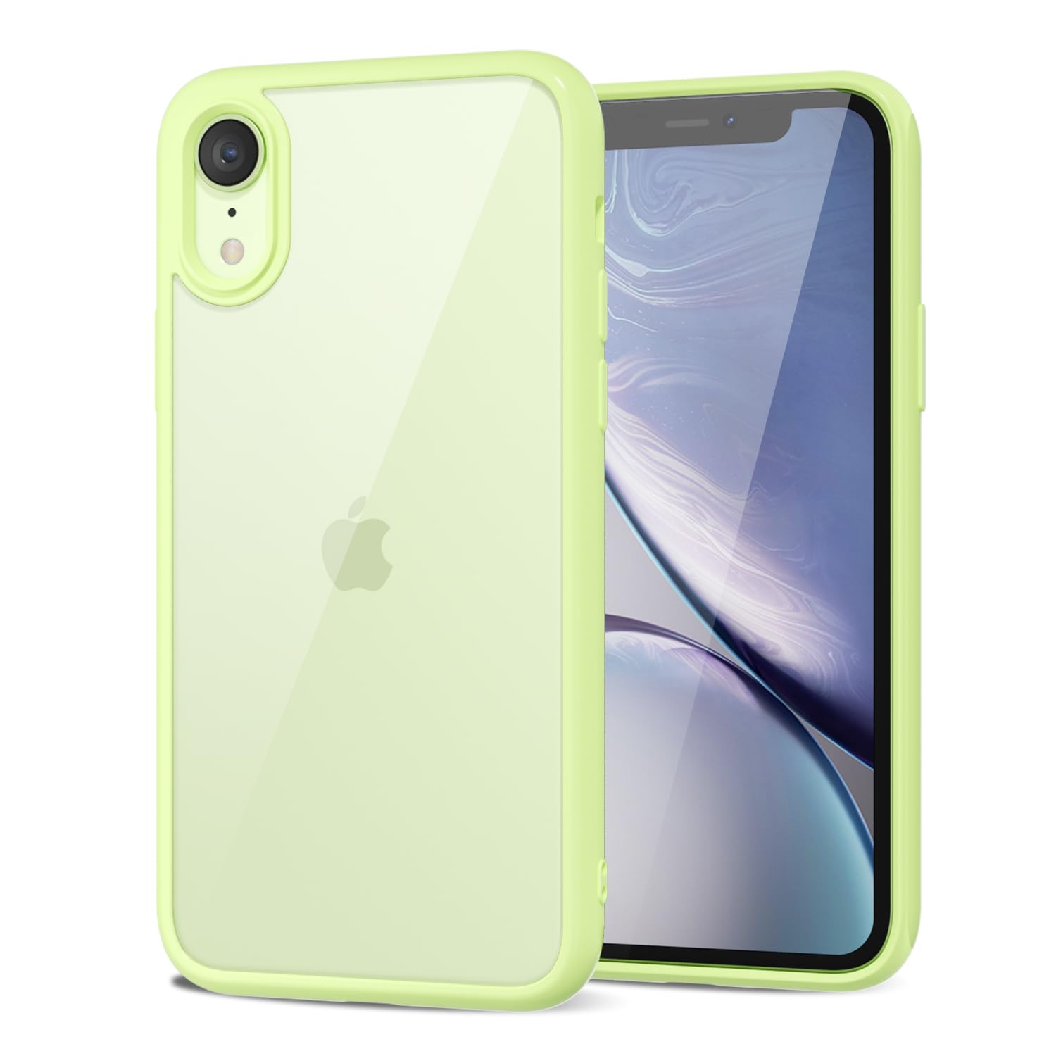 Loeoel For Iphone Xr Case Clear, Transparent Hybrid Xr Phone Case [Hard Plastic & Soft Silicone Bumper] Acrylic Non Yellowing Th