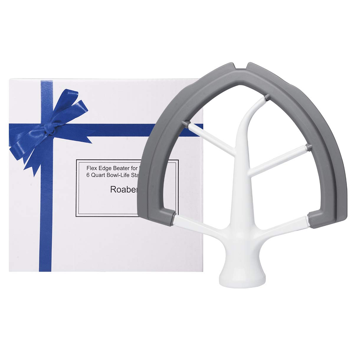 Roabertic Flex Edge Beater For Kitchenaid Bowl Lift Stand Mixer   6 Quart Flat Beater Paddle With Flexible Silicone Edges