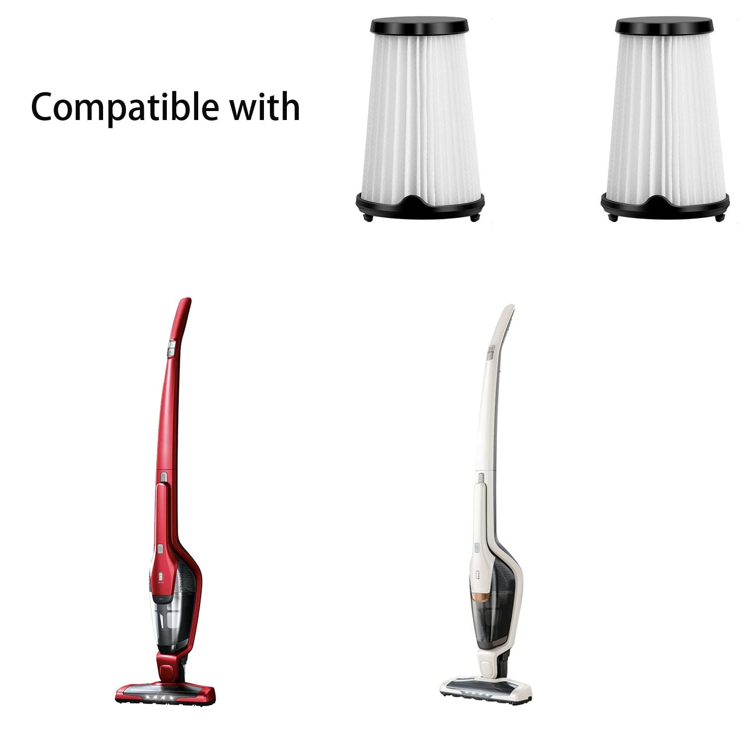 6 Pack Replacement Vaf 1 Vacuum Filters Compatible With Electrolux Ergorapido Stick Vacuum Cleaner Ehvs2510Aw Vs3510Ar(Standard&