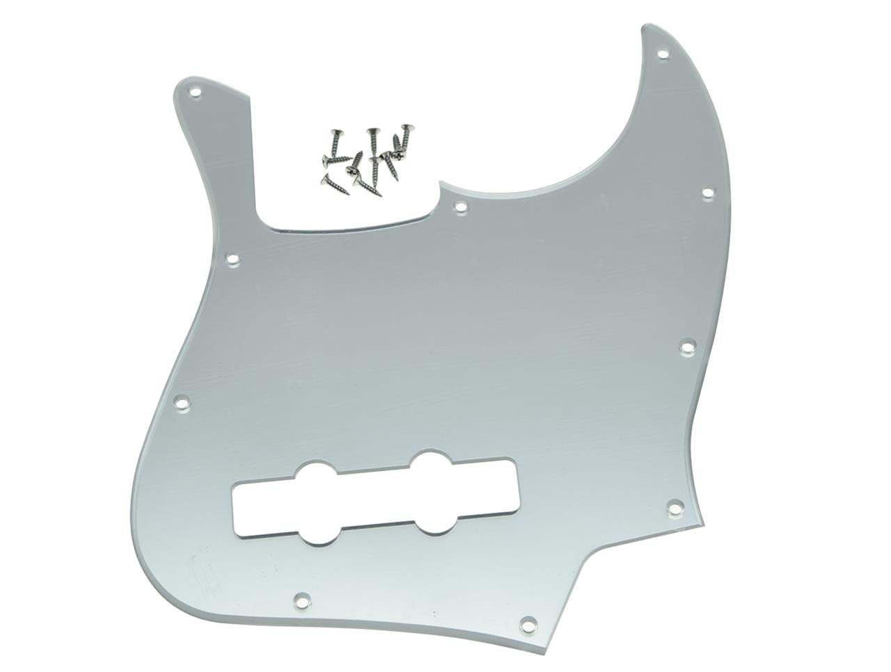 Kaish 4 String J Bass Style Pickguard Bass Pick Guard Scratch Plate For Jazz J Bass Made In Usa/Mexico Silver Mirror