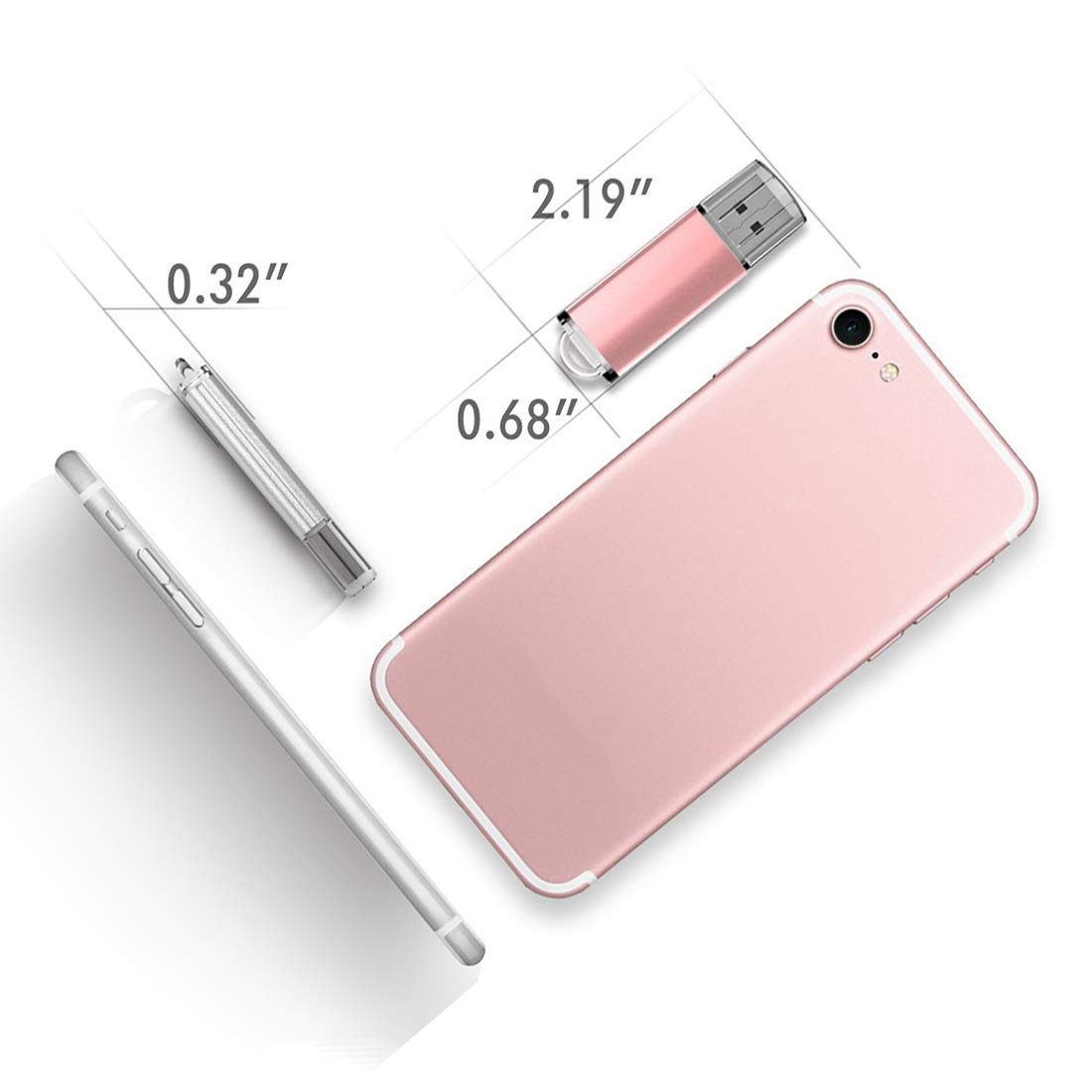 Usb Flash Drive 32Gb, Maspen Thumb Drive 2.0 High Speed Memory Stick Jump/ Zip/ Pen Drive,Blue,32 Gb