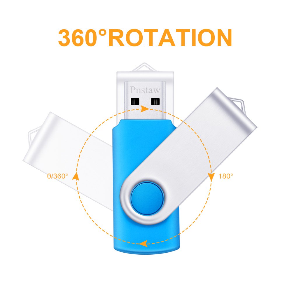 32Gb Usb 2.0 Flash Drive Pnstaw Swivel Memory Stick Thumb Drive Pen Drives Jump Drive For Data Storage, File Sharing(10 Pack,Multi Color) (32Gb)