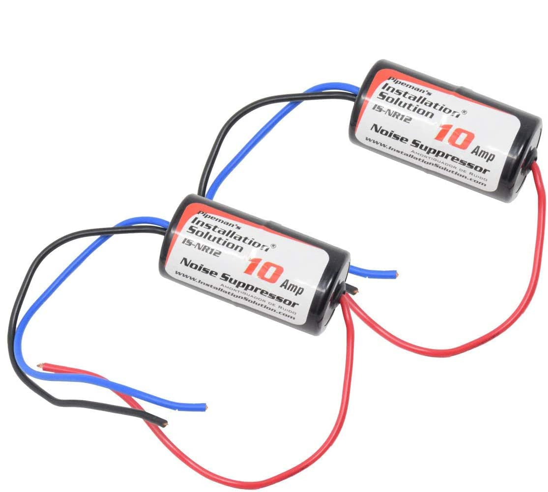 Pipeman'S Installation Solution 10 Amp Inline Power Noise Suppressor Filter   (2 Pack) Eliminator Isolator Universal 12 Volt Car