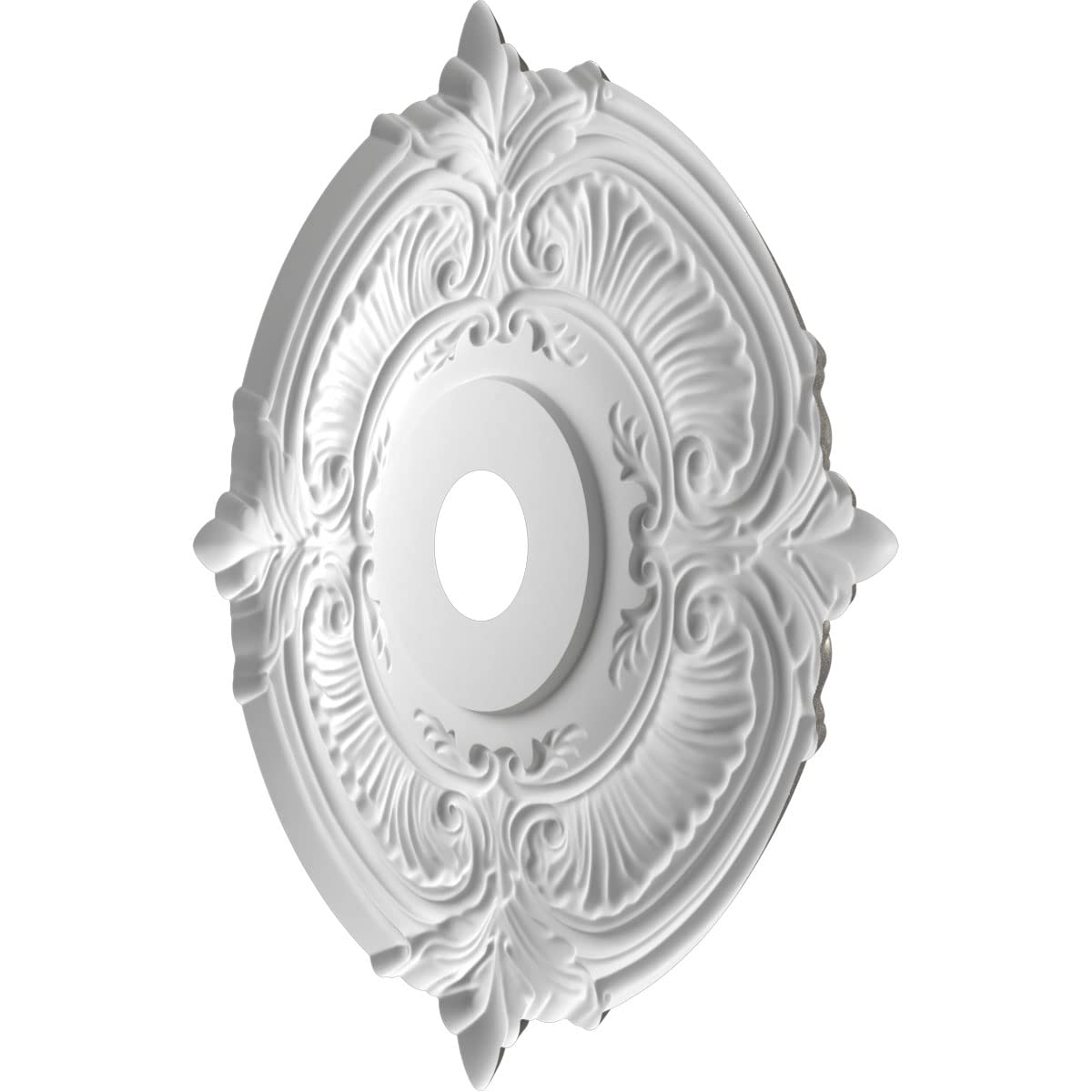 Ekena Millwork 22Od X 3 1/2Id X 1P Attica Thermoformed Pvc Ceiling Medallion (Fits Canopies Up To 7 3/4), Aged Dark Steel