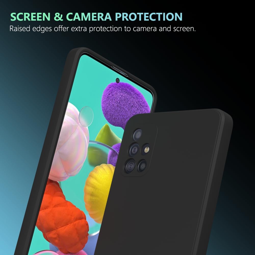 Wogroo For Samsung Galaxy A51 4G Case Black, Scratch Resistant With Soft Touch, Slim Thin Phone Cover For Samsung Galaxy A51 4G