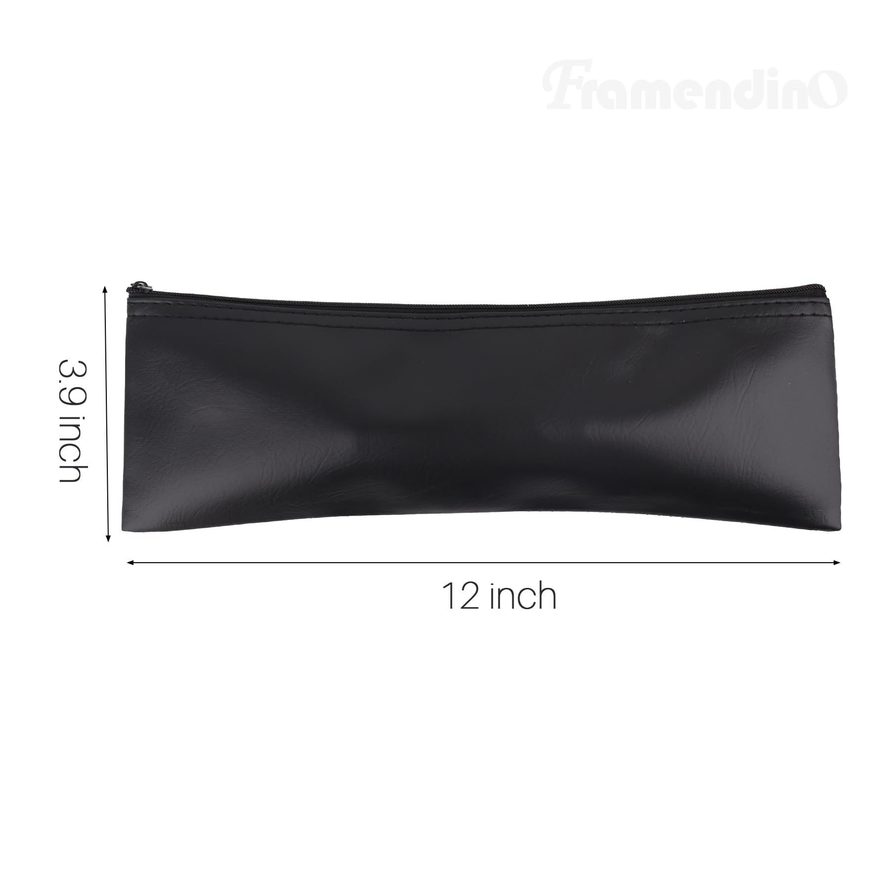 Framendino, 4 Pack Microphone Carry Pouch Case Mic Bag With Zippered Black 12'' X 3.9''