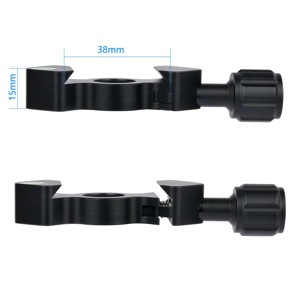 Cavix Fc 25 Mini Fish Bone Style Quick Release Clamp With 3/8' 1/4' Screw Adapter For Tripod Head Compatible With Arca Style Plate