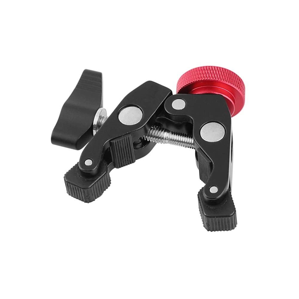 Kayulin Crab Clamp Holder With 1/4'' Screw Adapter For Studio Flash Light Camera Tripod (Black)