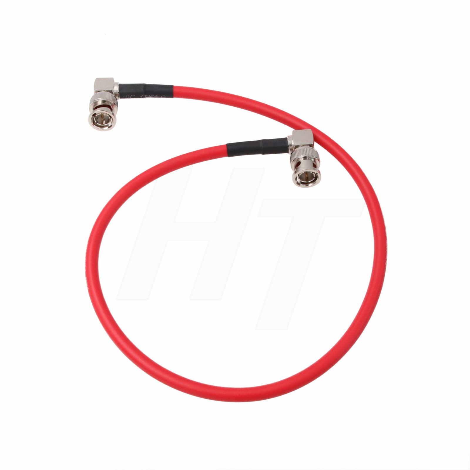 Hangton 12G 6G Hd Sdi Raw 4K 60Fps Video Cable Right Angle To Right Angle Bnc Canare Lv 61S 75 Ohm Coaxial Shielded For Sony Fs7 Fx9 Fx6 Alexa Dsmc2 Camera Blackmagic Smallhd Atomos Monitor (1M, Red)