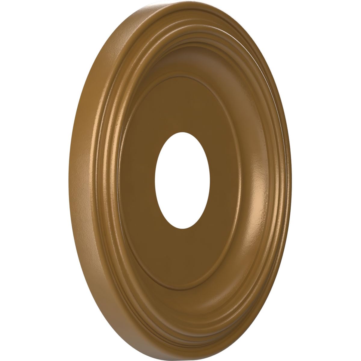 13Od X 3 1/2Id X 1 1/4P Traditional Thermoformed Pvc Ceiling Medallion (Fits Canopies Up To 7 1/2), Metallic Gold Rush