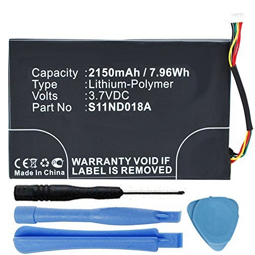 Mpf Products High Capacity 2150Mah Mlp305787 S11Nd018A Battery Replacement Compatible With Barnes & Noble Nook Simple Touch Bnrv