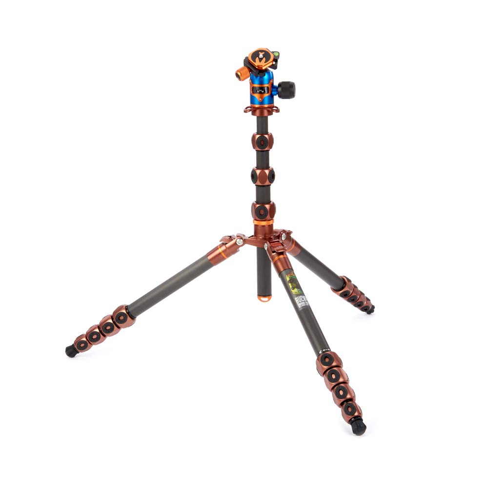 3 Legged Thing Legends Bucky Kit Carbon Fiber Tripod   Travel Friendly, Adjustable Camera Tripod With 3 Detachable Legs & Multiple Mounting Points   Earth Bronze (Buckykit)
