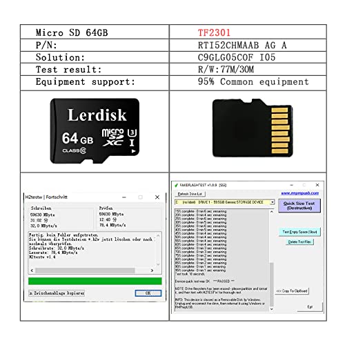Lerdisk Factory Wholesale Micro Sd Card 64Gb U3 Pack Of 3 In Bulk Micro Sdxc With Adapter Produced By Authorized Licencee(64Gb)