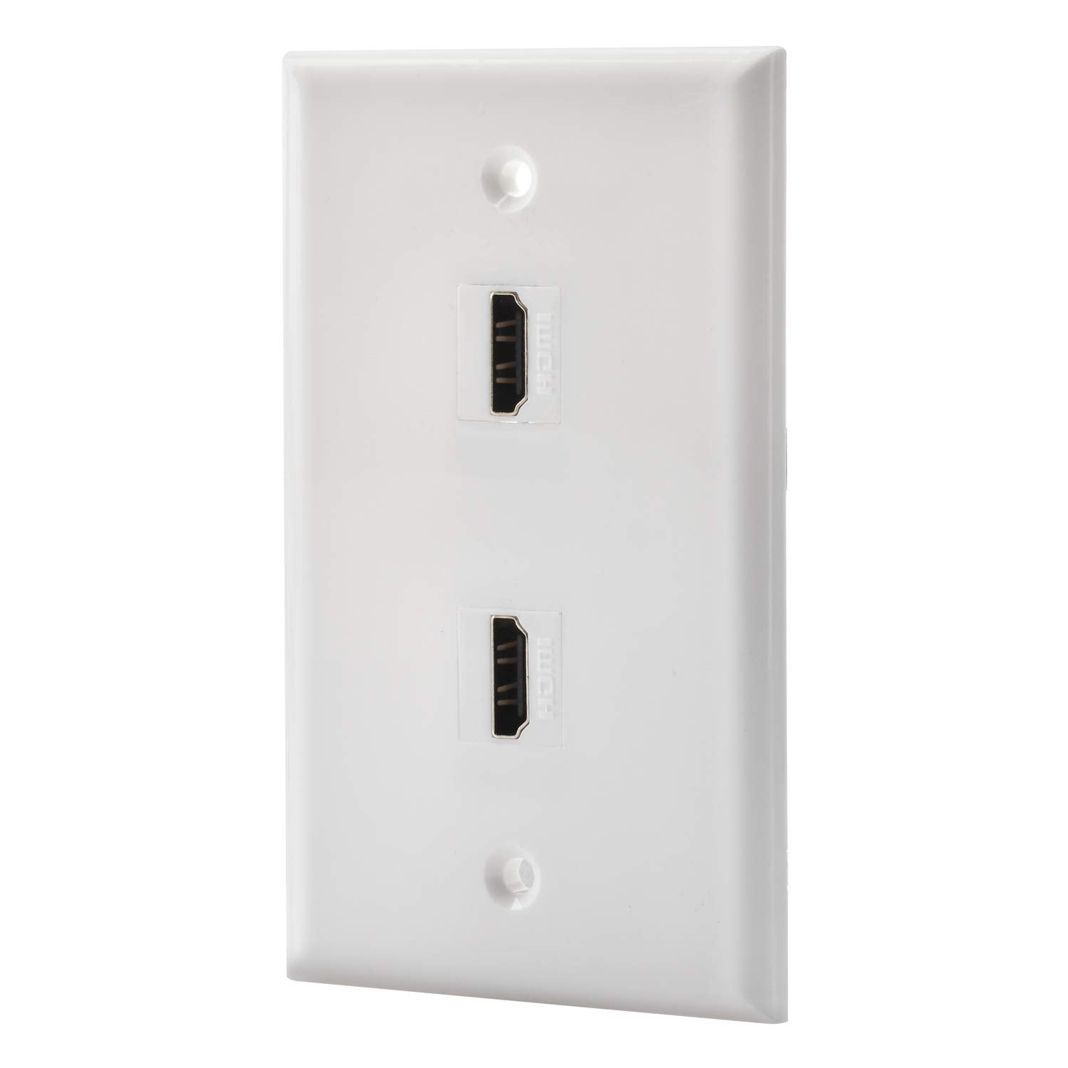 Lulosk 1 Port Hdmi Female To Female Wall Plate In White (Hdmi 1 Port)
