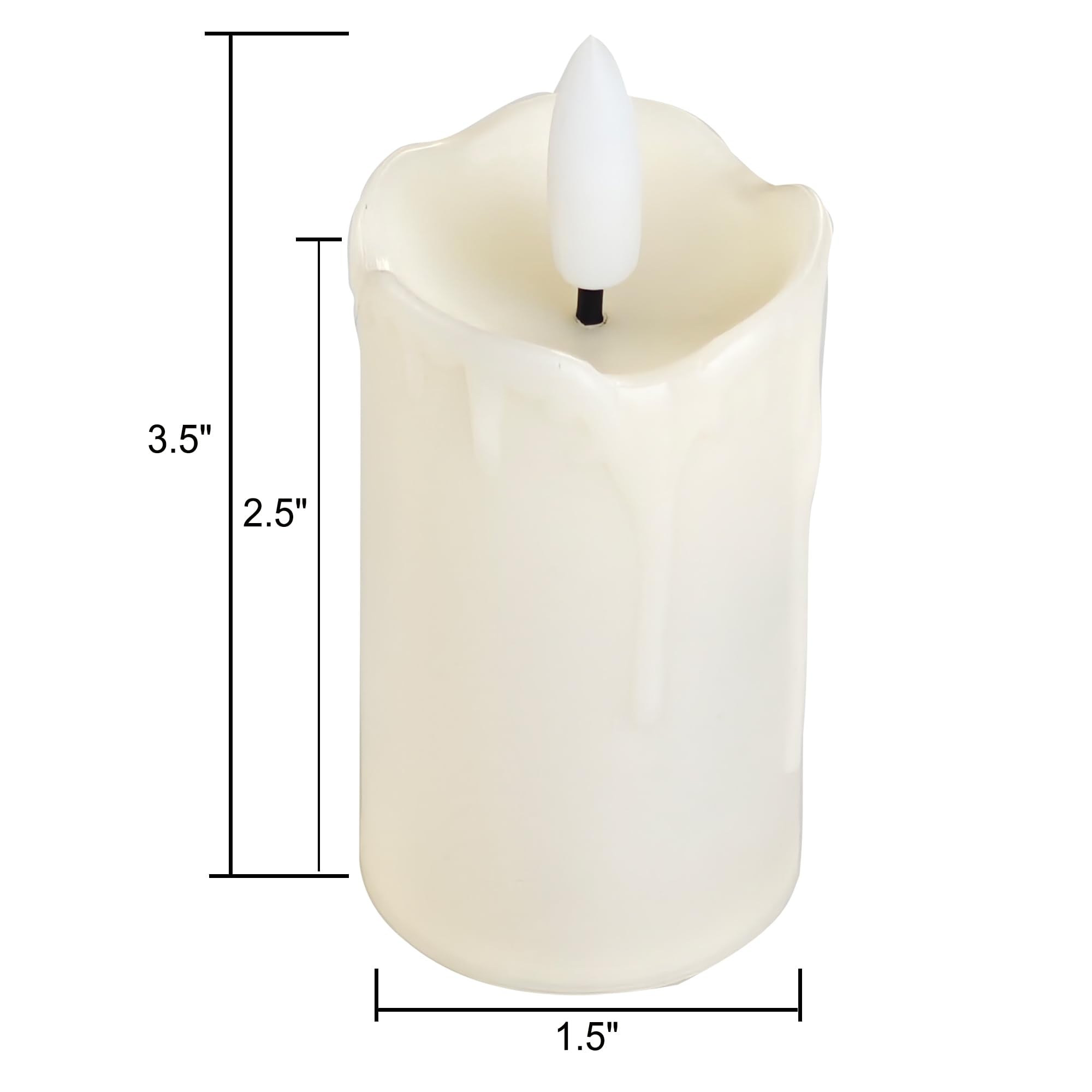 Candle Choice Battery Operated Flameless Votives With Auto Daily Cycle Timer Long Lasting Realistic Black Wick Electric Led Cand