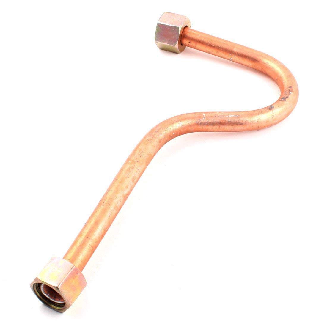 Ldexin Aluminum Alloy Air Compressor Exhaust Tube Replacement Copper Tone,15 Mm/0.6'' Hex Nut Inner Diameter