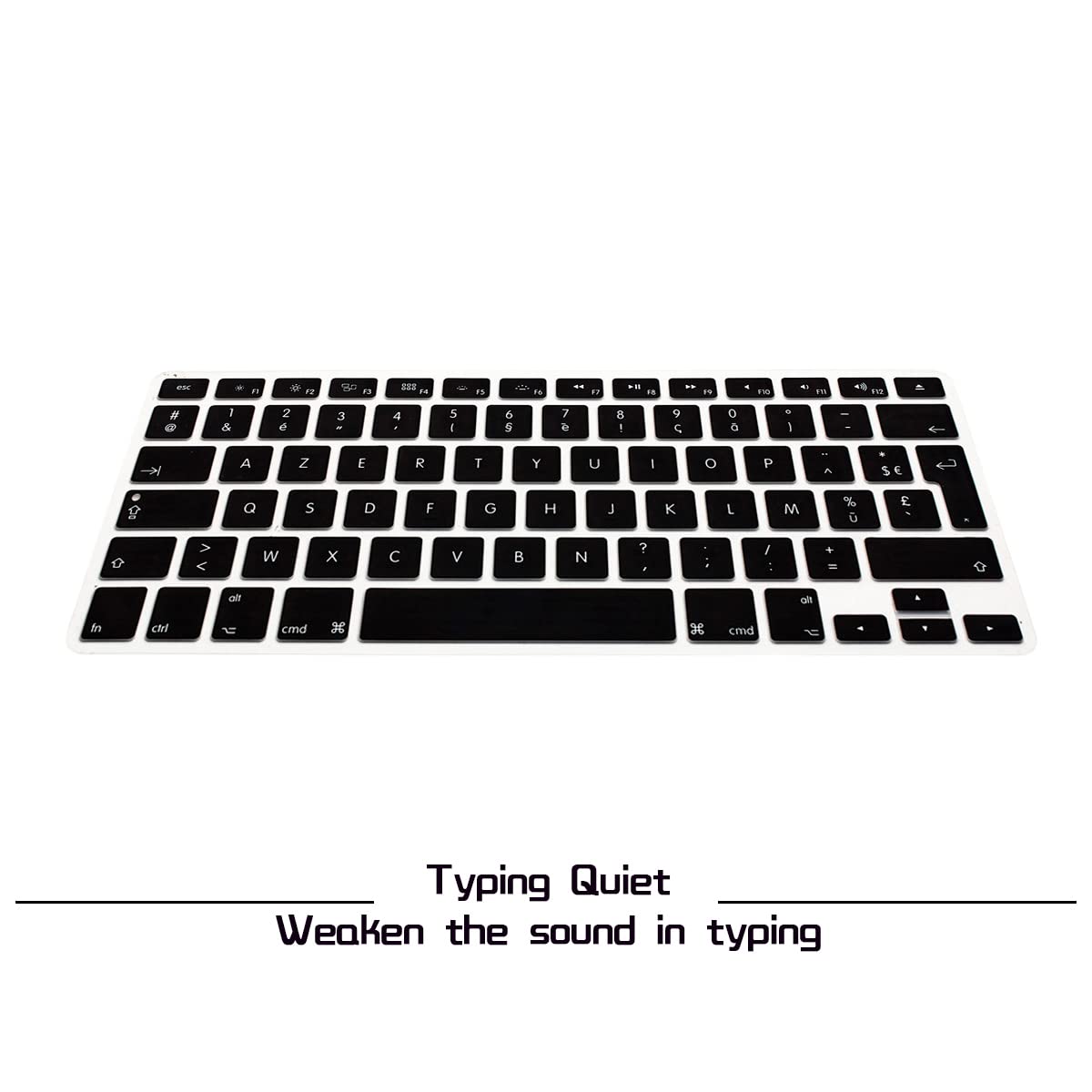 Hrh Azerty French Silicone Keyboard Cover Skin For Macbook Air 13,For Macbook Pro 13/15/17(With Or W/Out Retina Display,2015 Or