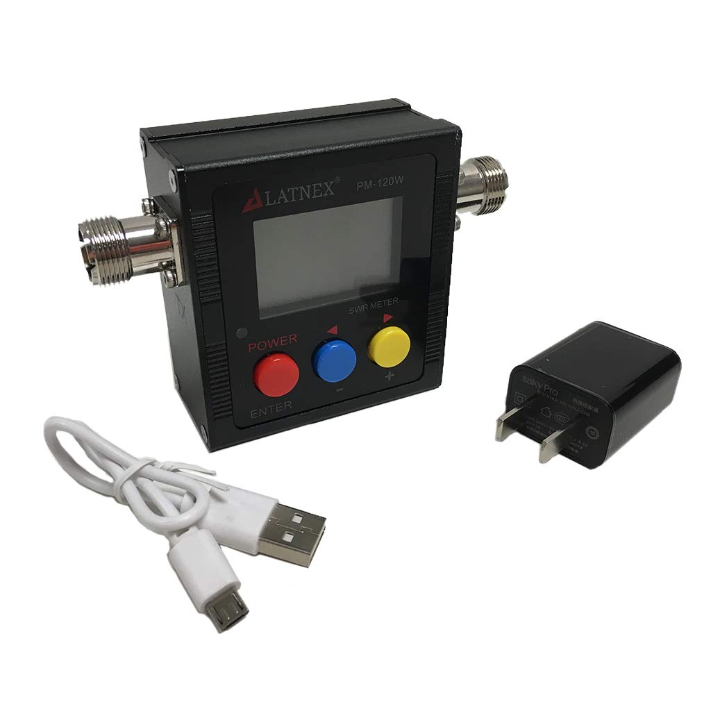 Pm-120W Digital Vhf Uhf 125-525Mhz Power Swr Meter And Frequency Counter - Hf Rf Meter Ham Two-Way Radio So239 Connector