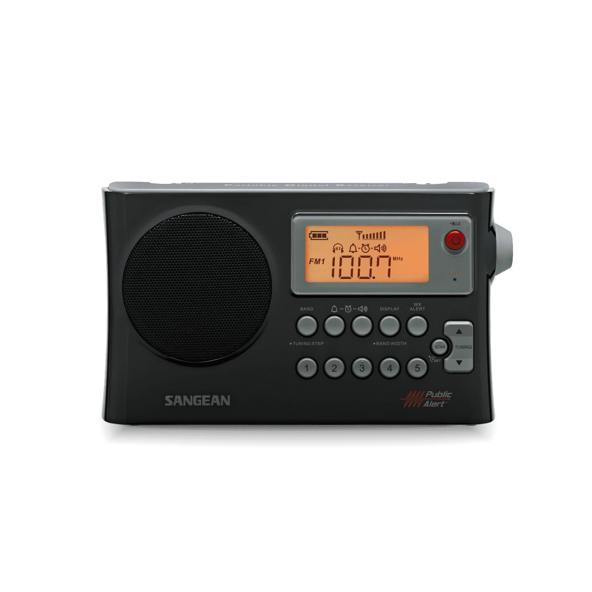 Sangean Pr D4W Am/Fm Weather Alert Portable Radio With Bandwidth Narrowing, Am Auto Tracking