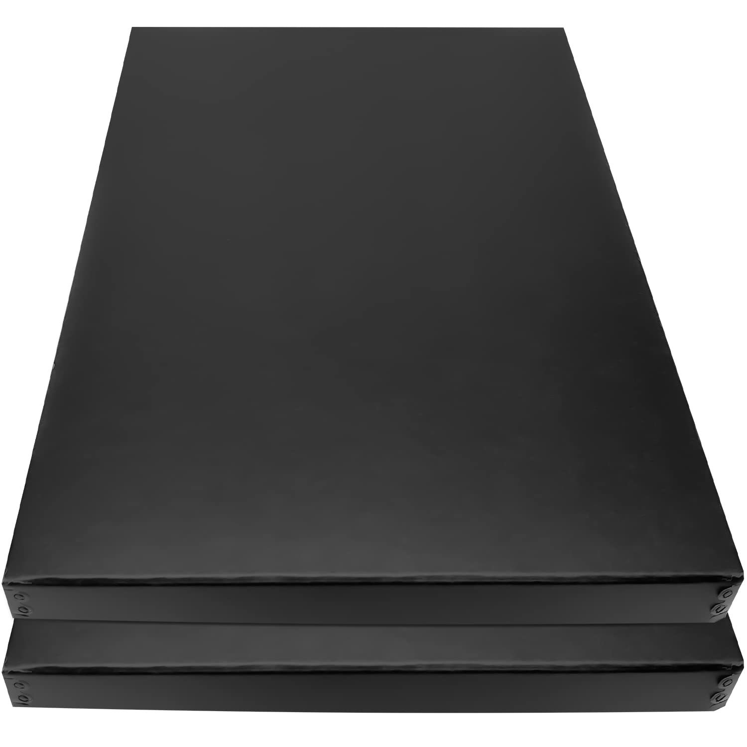 Lineco, Black 13X19 Museum Storage Box Removable Lid And Drop Front Design 13.5' X 19.5' X 1.5'. Archival With Metal Edge. Preserve Longevity, Photos, Documents, Cards, Magazines, Prints, Pack Of 2