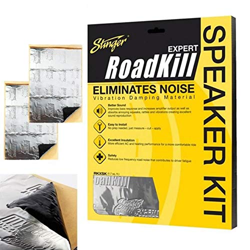 Stinger Rkxsk Roadkill Expert Series Sound Damping Material Speaker Kit,Black