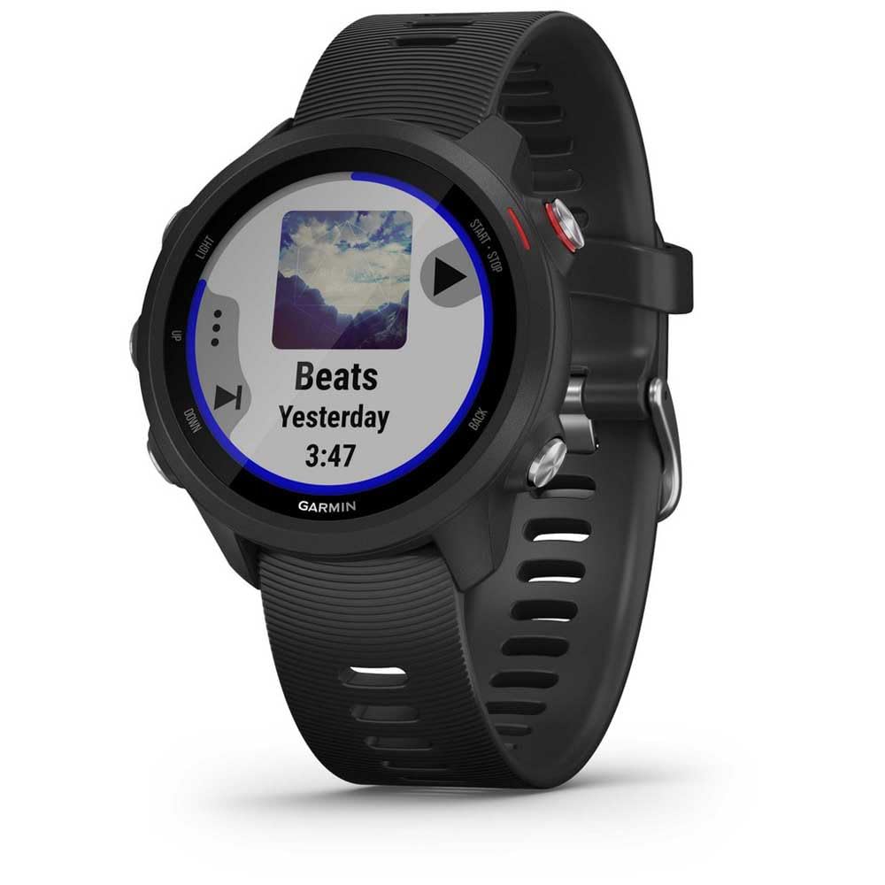 Garmin Forerunner 245 Music GPS Running Smartwatch, with Music and Running and Training Features, Black Band