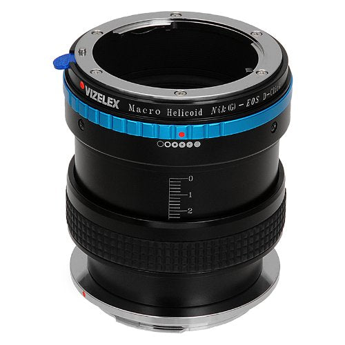 Vizelex Macro Focusing Helicoid For Nikon G And Dx Lenses To Canon Eos Dslr Camera Body - Variable Magnification Helicoil With B
