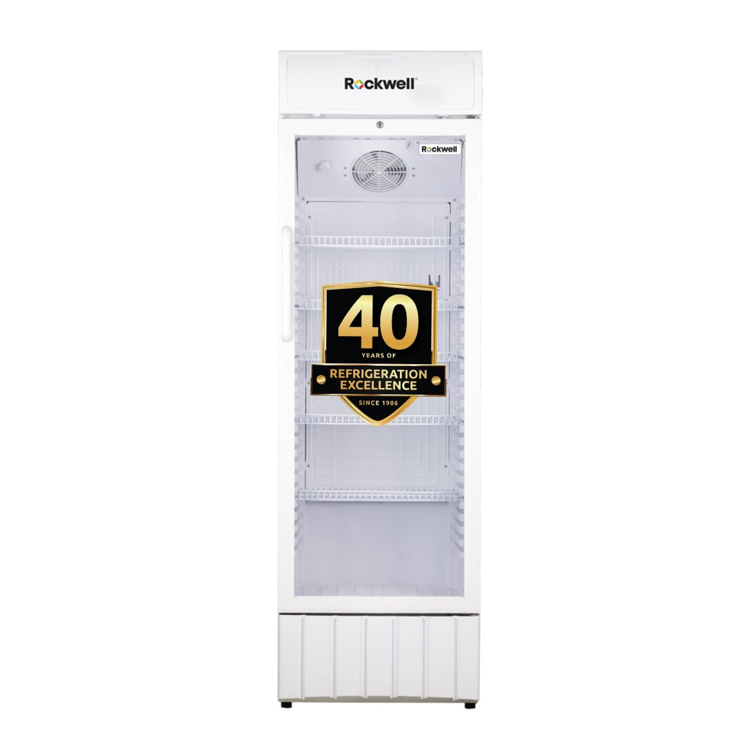 Rockwell Rvc400A Visi Cooler, Single Glass Door, Adjustable Shelves, Led Lighting, Dynamic Cooling, AutoDefogging, 4Year Warra