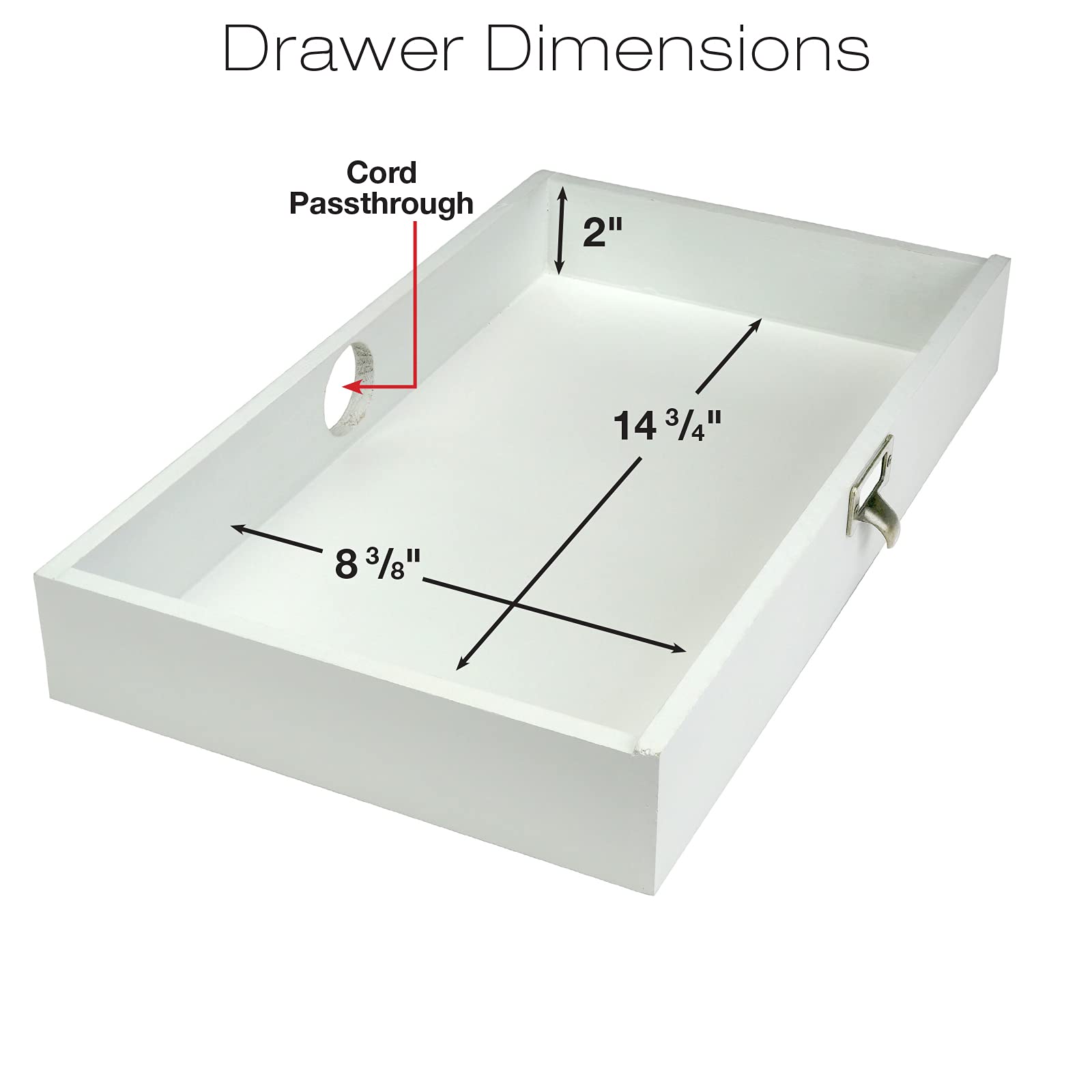 Excello Global Products Wooden Monitor Stand: Includes Drawer For Desktop Organization Of Notebooks, Pens, Pencils & Office Supp