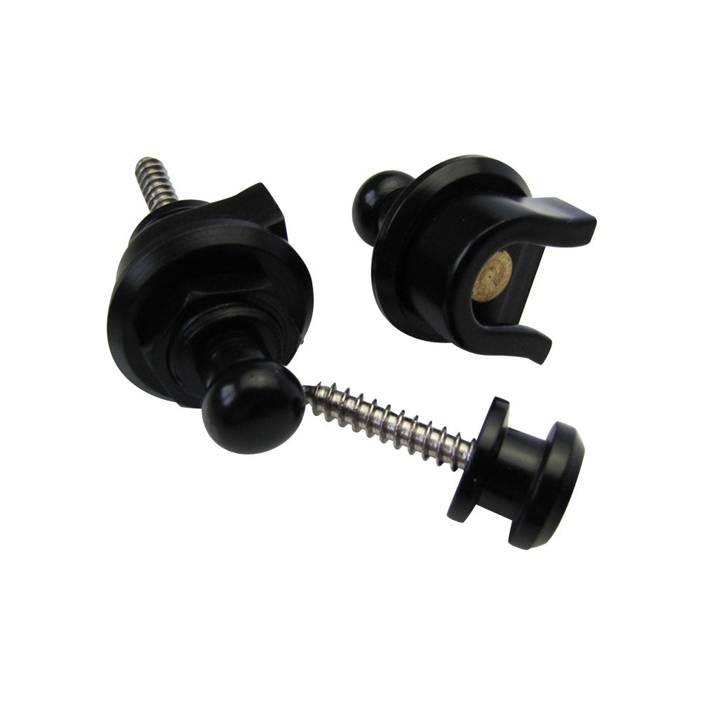 Musiclily Guitar Bass Schaller-Style Security Straplocks Round Head Strap Locks And Buttons Straplocks System For Strat Tele Ele