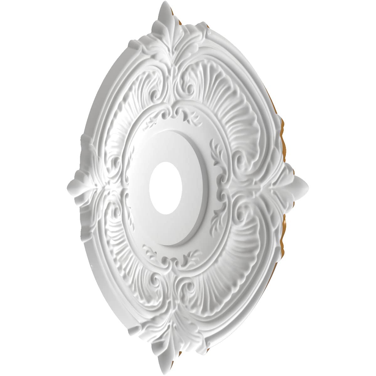 Ekena Millwork Cmp22Atdvg Attica Thermoformed Pvc Ceiling Medallion (Fits Canopies Up To 7 3/4), 22Od X 3 1/2Id X 1P, Universal