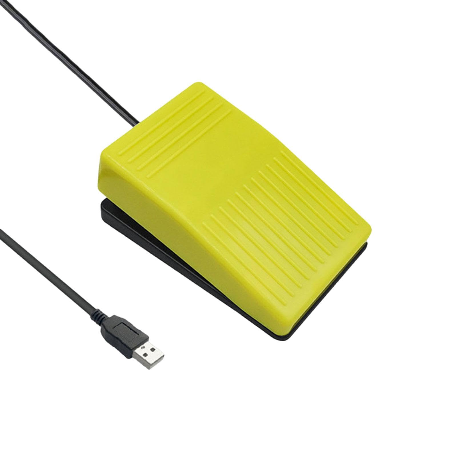 Zoomella Usb Foot Control Action Pedal Professional Accessory Push To Talk Foot Pedal Yellow Silent|Keyboards & Keypads|Computer