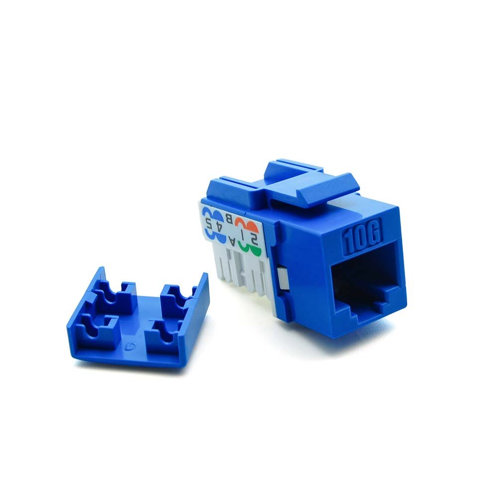 Beszin Cat.6A 10G Rj45 Keystone Jack Blue (5 Pack)
