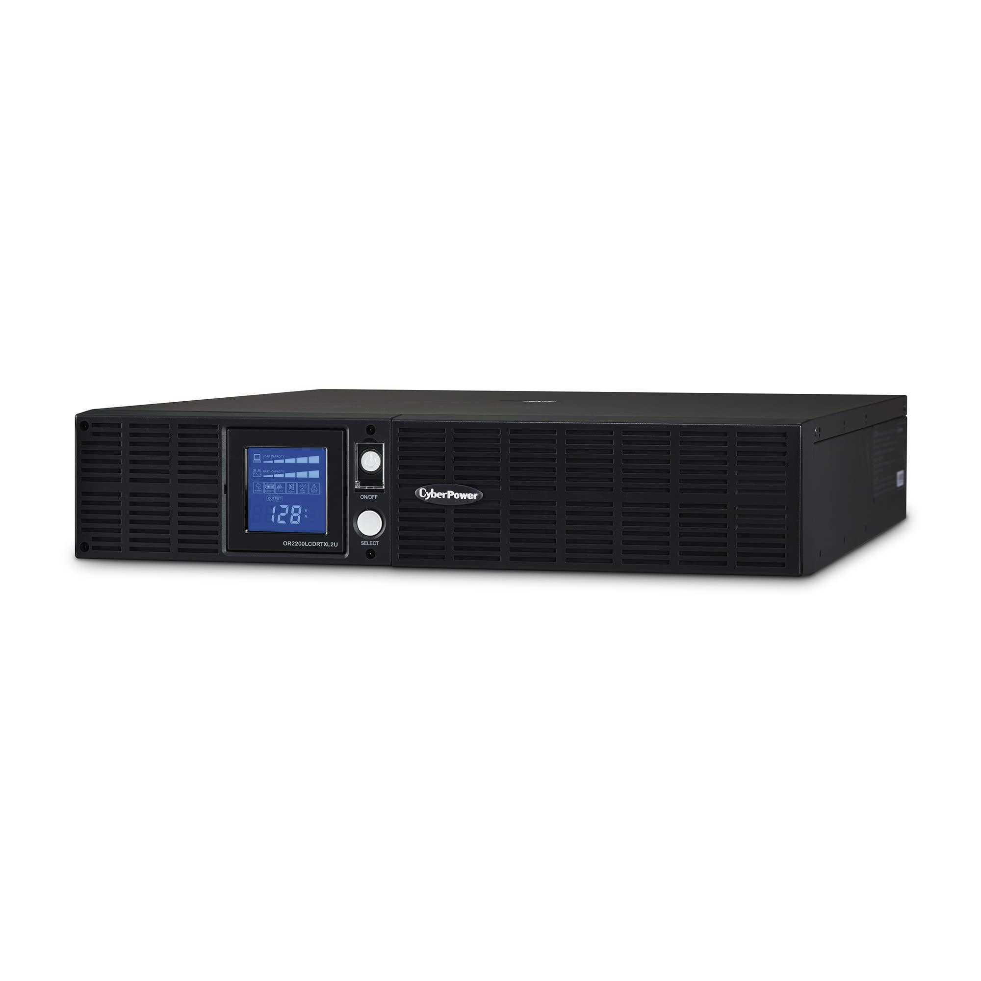 Cyberpower Or2200Lcdrtxl2U Smart App Lcd Ups System, 2100Va/1650W, 8 Outlets, Avr, 2U Rack/Tower