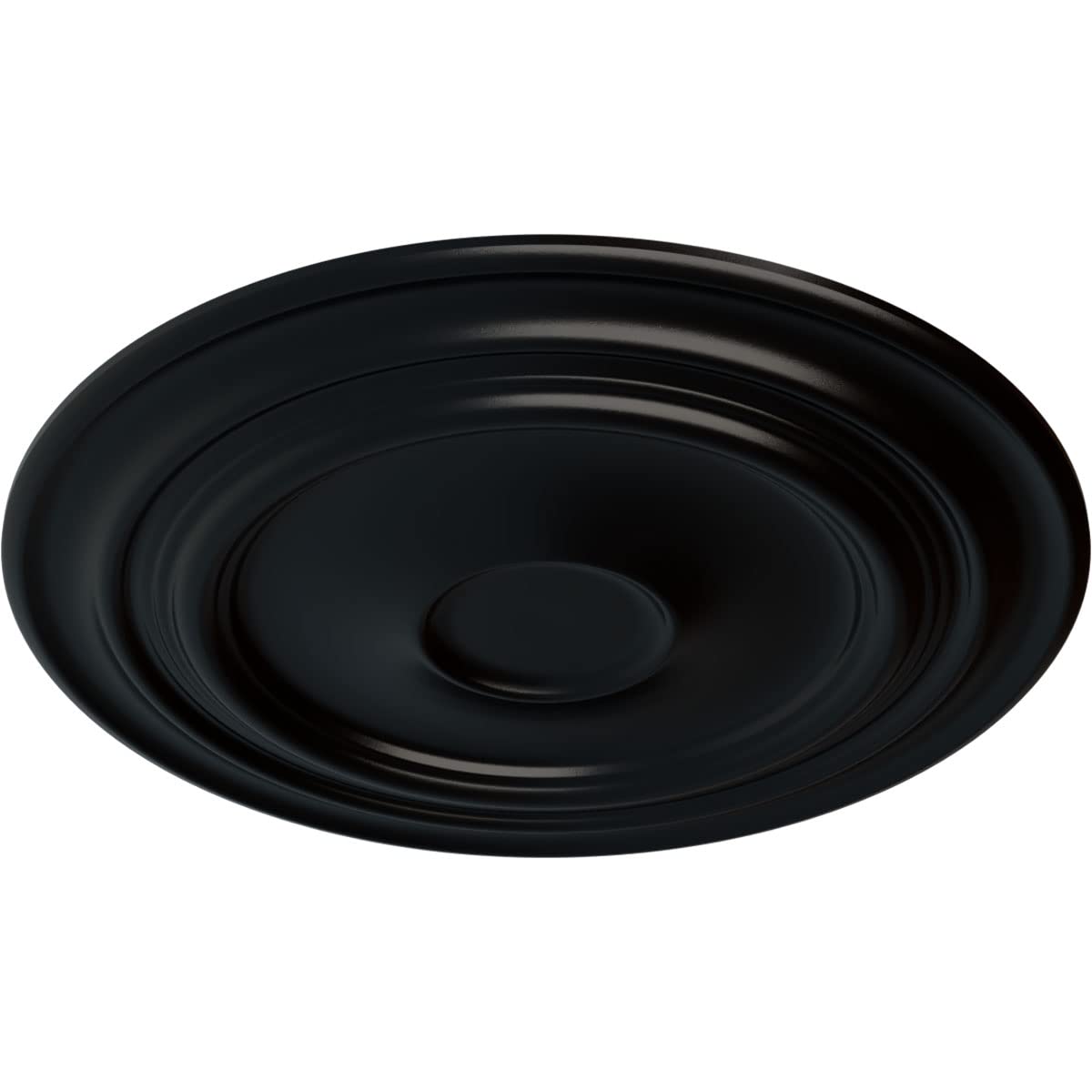 Ekena Millwork Cm32Giblf Giana Ceiling Medallion, 32 5/8''Od X 1 1/2''P (Fits Canopies Up To 7 7/8''), Hand Painted Jet Black