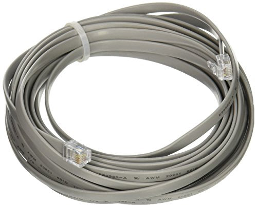 C2G/Cables To Go 08114 Rj 12 6P6C Straight Modular Cable (25 Feet, Silver)