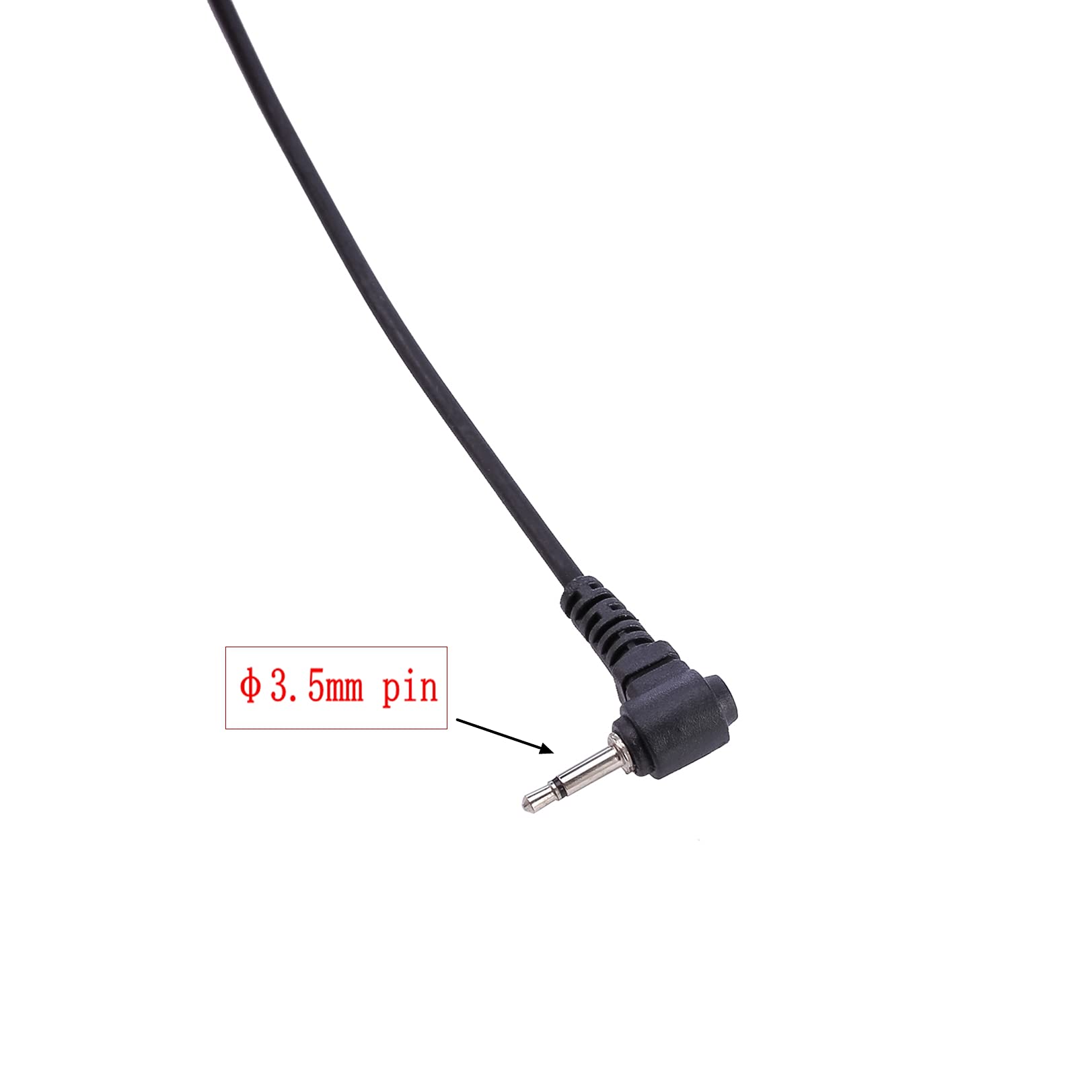 Pofenal Walkie Talkie Radio Listen Only Earpiece Headset With Clear Acoustic Tube Retaining Clip & Medium Earmold(3.5Mm Pin, 2 P