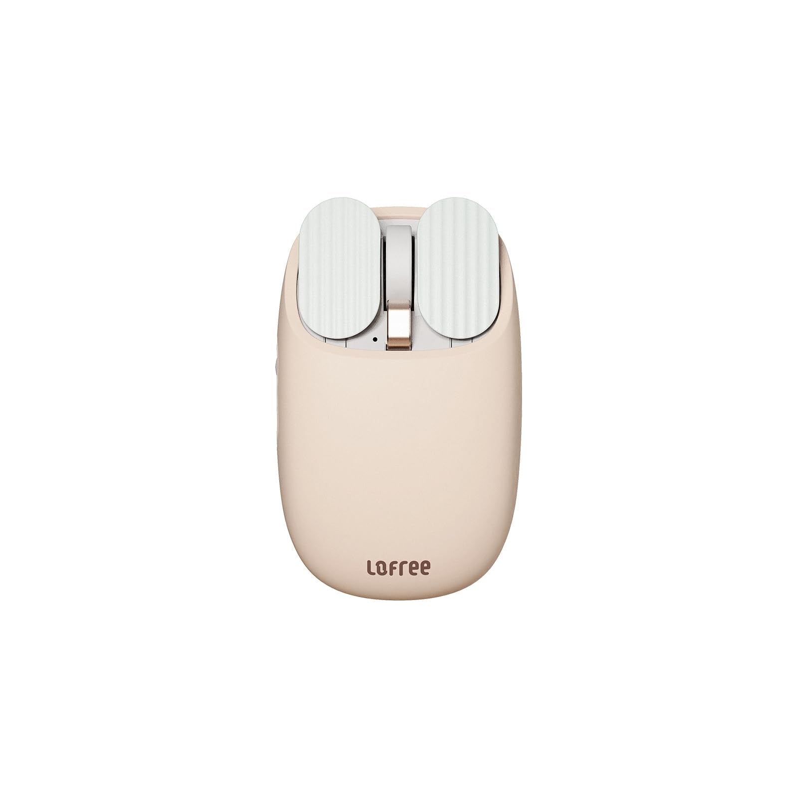 LOFREE Wavy Chips Dual-Mode Wireless Mouse with 5 Adjustable DPI Levels Compatible with Windows, MacOS, iOS, Android (Milk Tea)