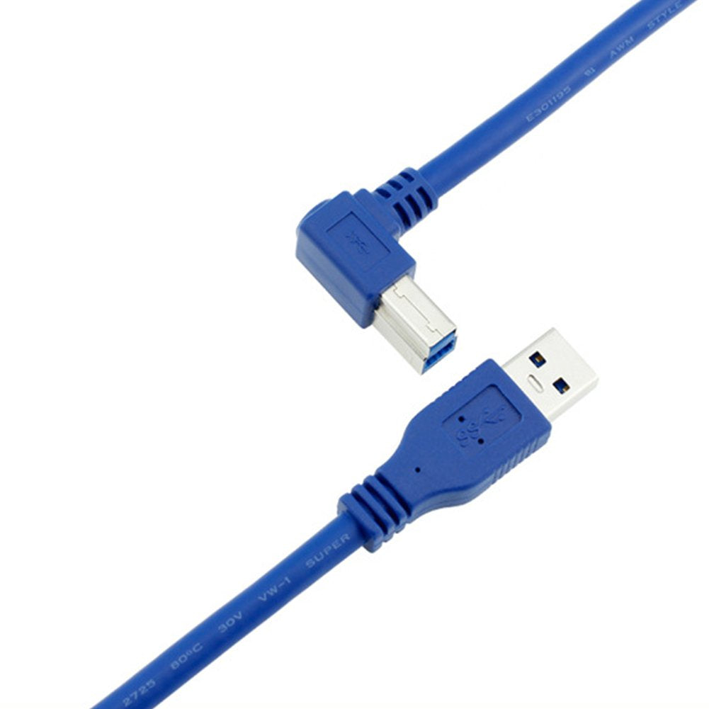 Bluwee USB 3.0 Cable - Type A-Male to Right Angle Type B-Male Printer ...