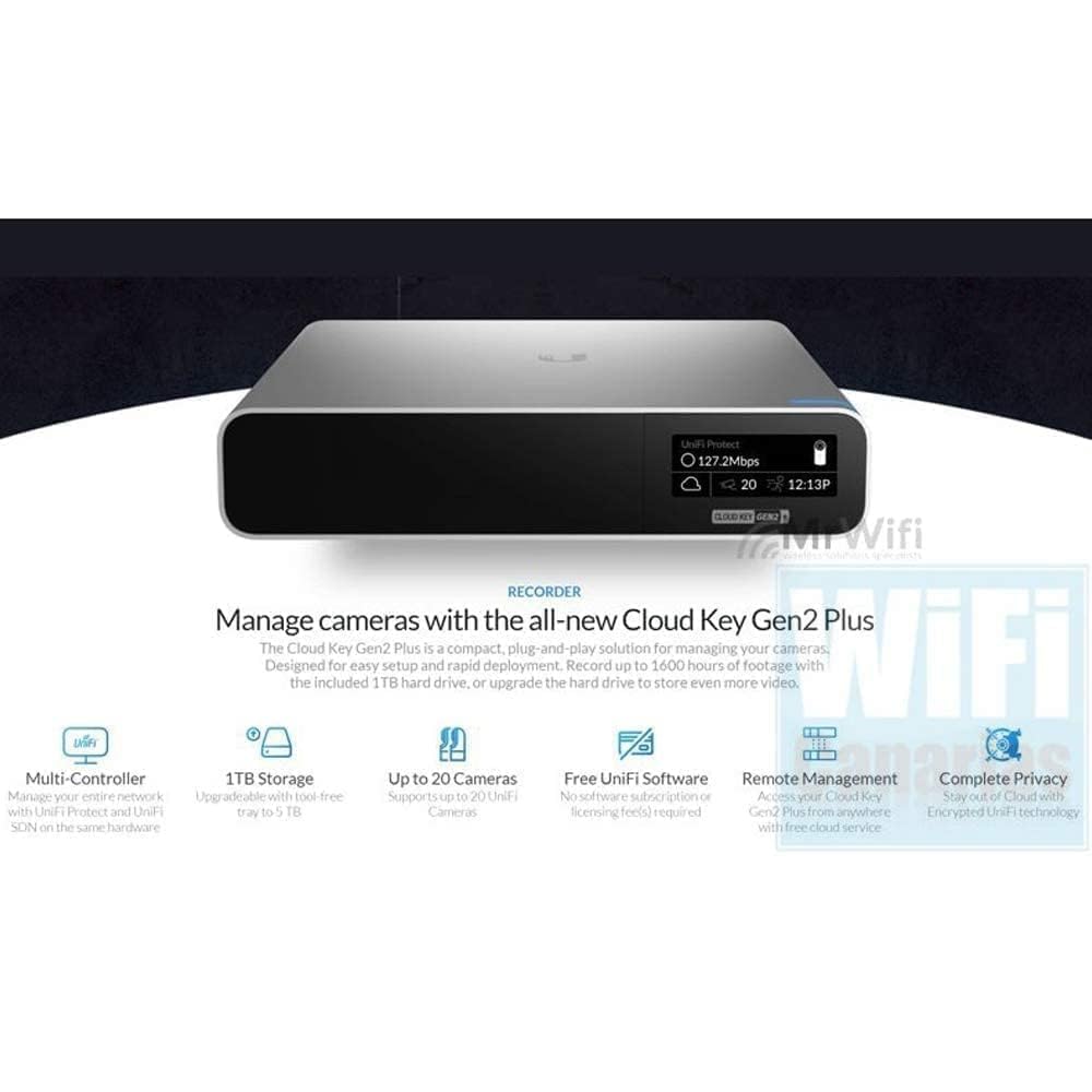 Ubiquiti Unifi Cloud Key Gen2 Plus (Uck G2 Plus), Single,Dual Band