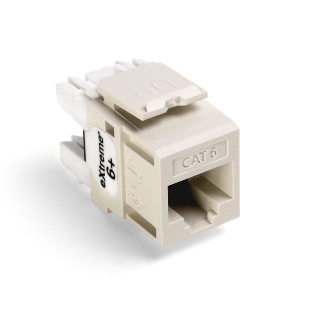 Leviton 61110 RT6 Extreme 6+ QuickPort Connector, CAT 6, Light Almond