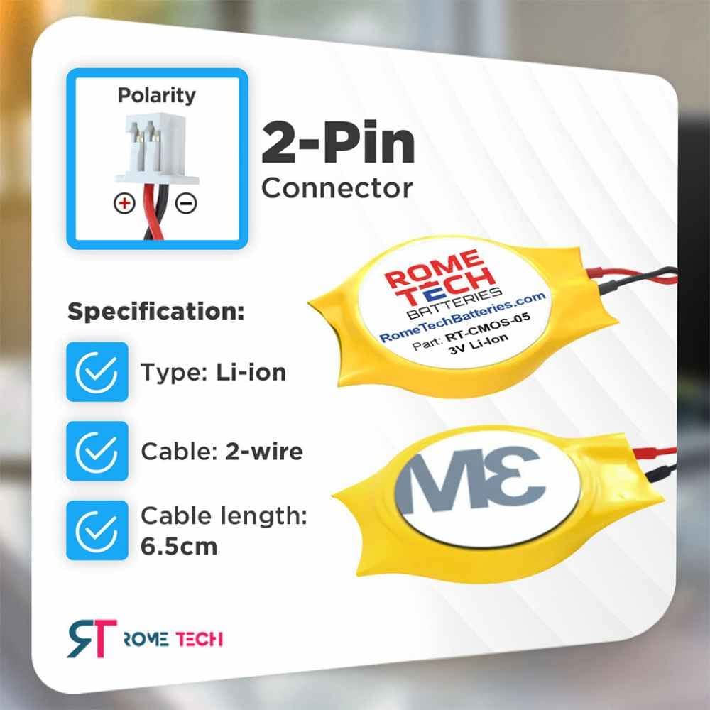 Rome Tech Cmos Bios Battery For Dell Alienware Alpha R2 & Alienware Steam Machine R2   Laptop Backup 3V Rtc Cr2032 Battery With