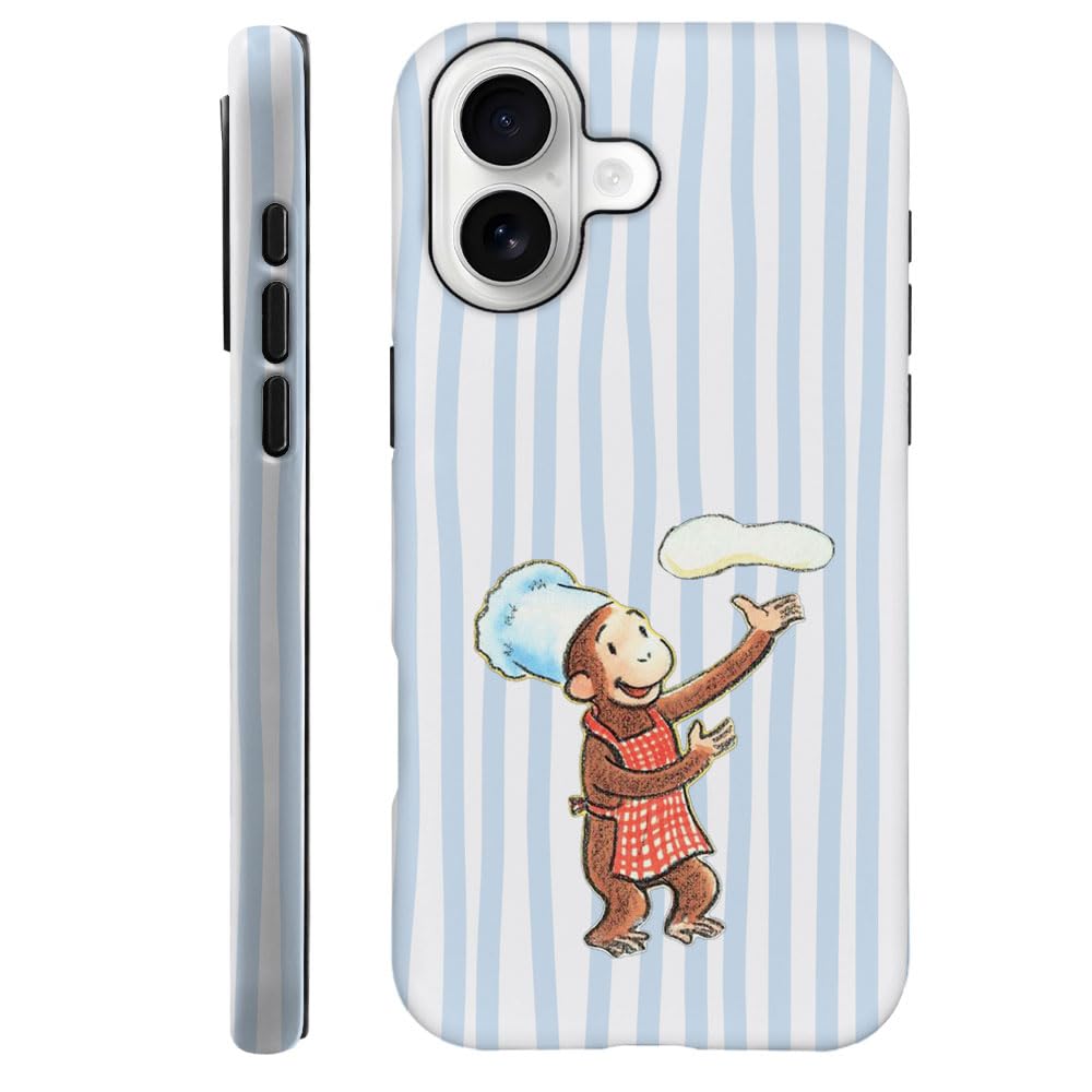 Case for iPhone 17 - [Drop Protection Phone Cover] - Hybrid Case for Girl Women - Funny Monkey Stripes 02